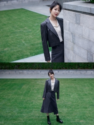杨紫冬日冷调写真释出 静谧黑搭配烟火灰随性率真